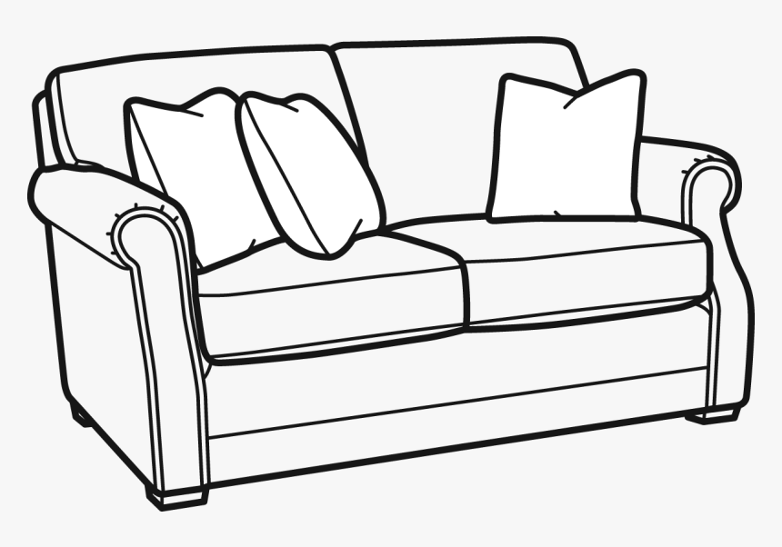 Sofa Set Black And White Clipart Png, Black And White Sofa Images