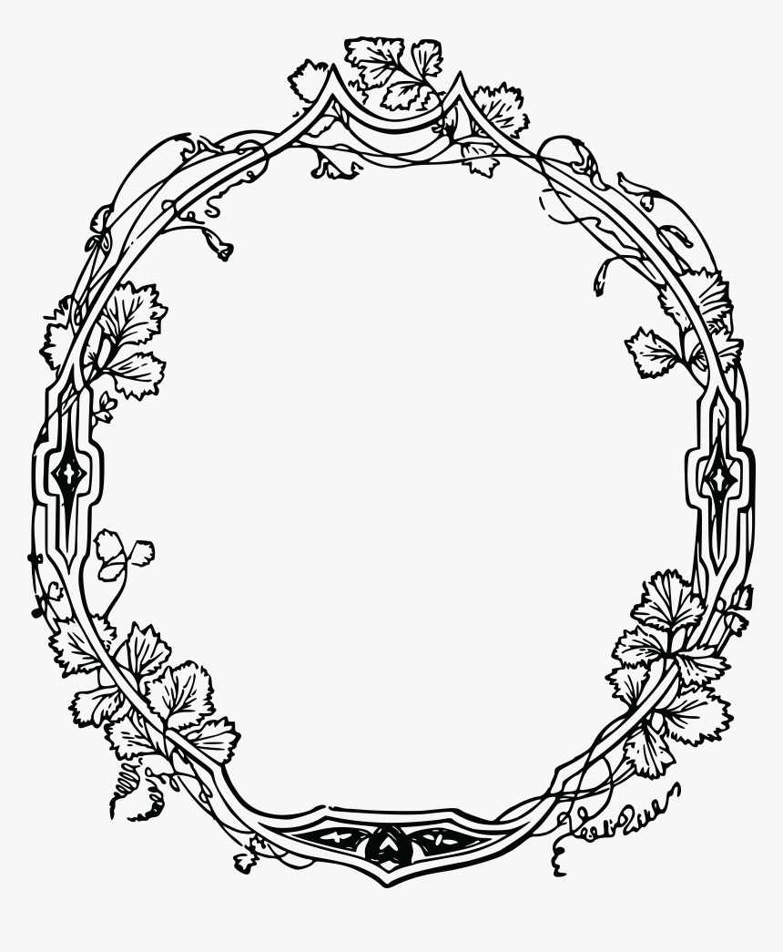 Free Clipart Of A Fancy Floral Frame - Fancy Round Frame Clipart Png, Transparent Png, Free Download