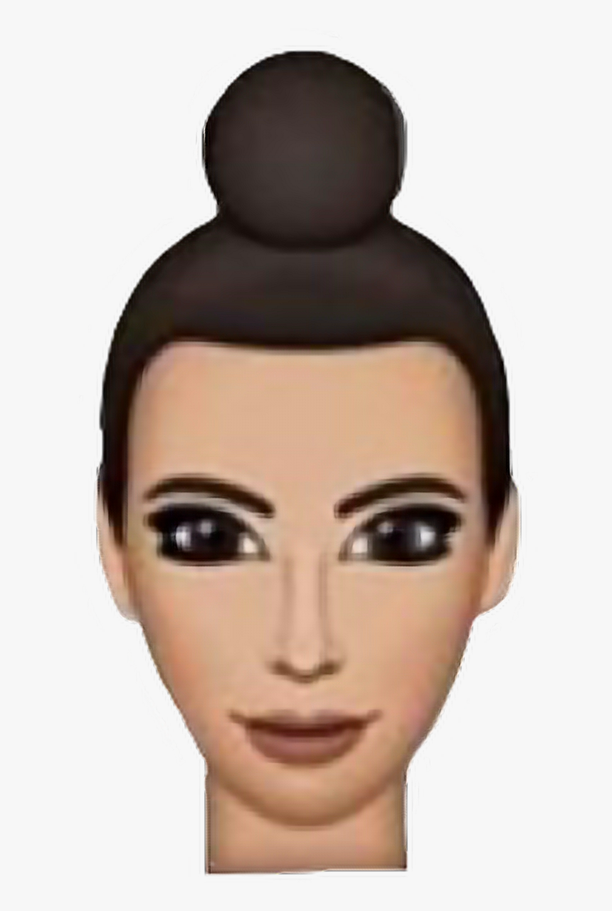 #kimoji #kimkardashian #kim #kardashian #bun #hair - Emojis Kim Kardashian Png, Transparent Png, Free Download