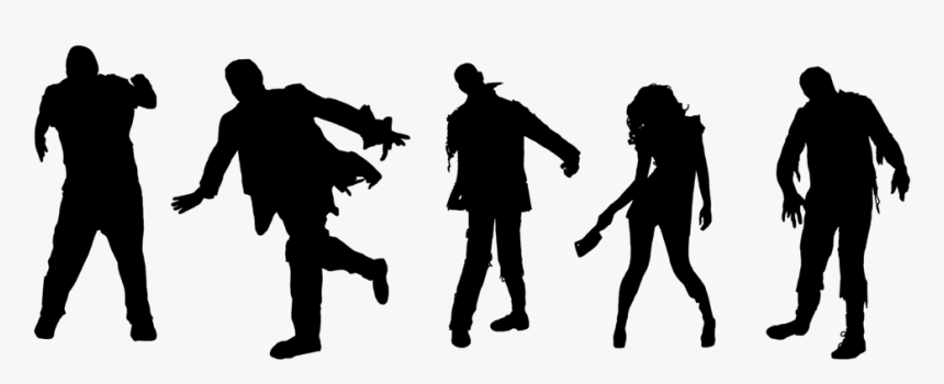 Zombie Silhouette Png, Transparent Png, Free Download