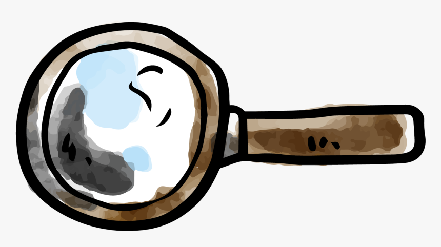 Magnifying Glass Drawing Computer File - Watercolor Magnifying Glass Clipart, HD Png Download, Free Download