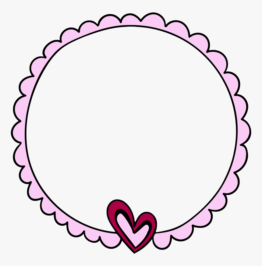 Heart Frame - Heart Love Border Circle, HD Png Download, Free Download