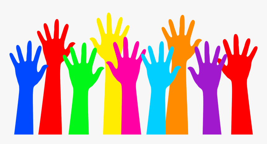 Clipart Hands Up , Png Download - Colorful Hands Clipart, Transparent Png, Free Download