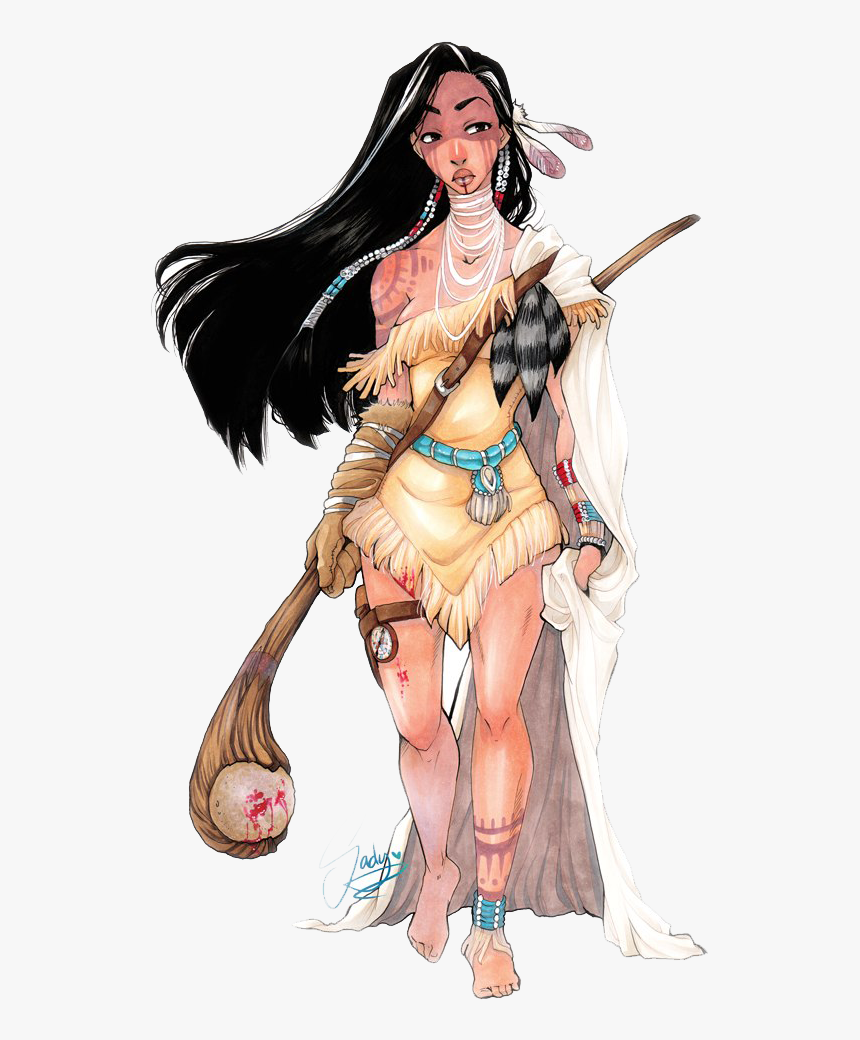 Pocahontas Png Background Image - Disney Princesses Reimagined As Warriors, Transparent Png, Free Download