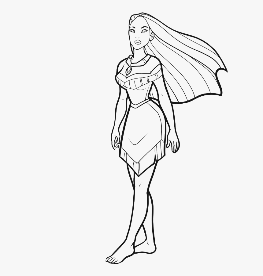 Disney Pocahontas Coloring Pages Disney Coloring Pages - Disney Transparent Coloring Png, Png Download, Free Download