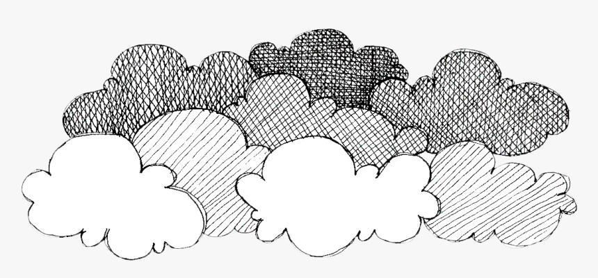 Clouds Sketch Png, Transparent Png, Free Download