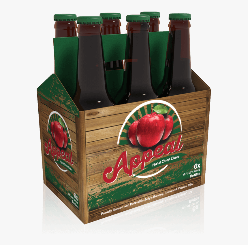 A Rendering Of Appeal Hard Cider Folding Carton Packaging - Bottle Multipack, HD Png Download, Free Download