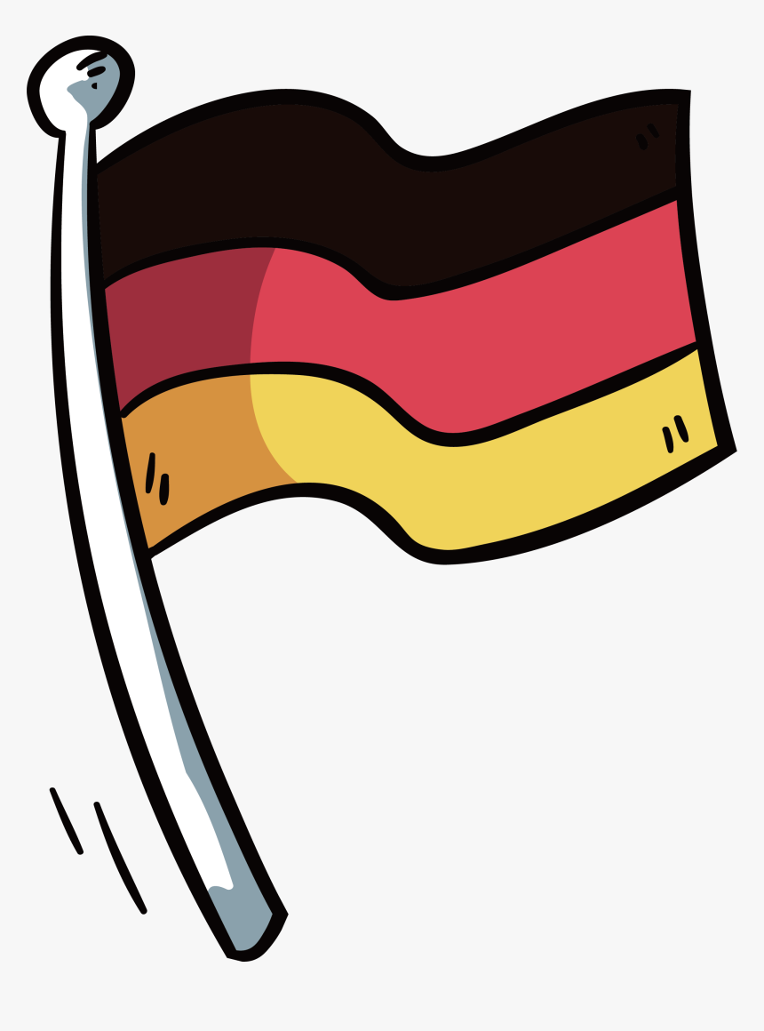 Flag Of National Hand - Dibujo De La Bandera De Alemania, HD Png Download, Free Download