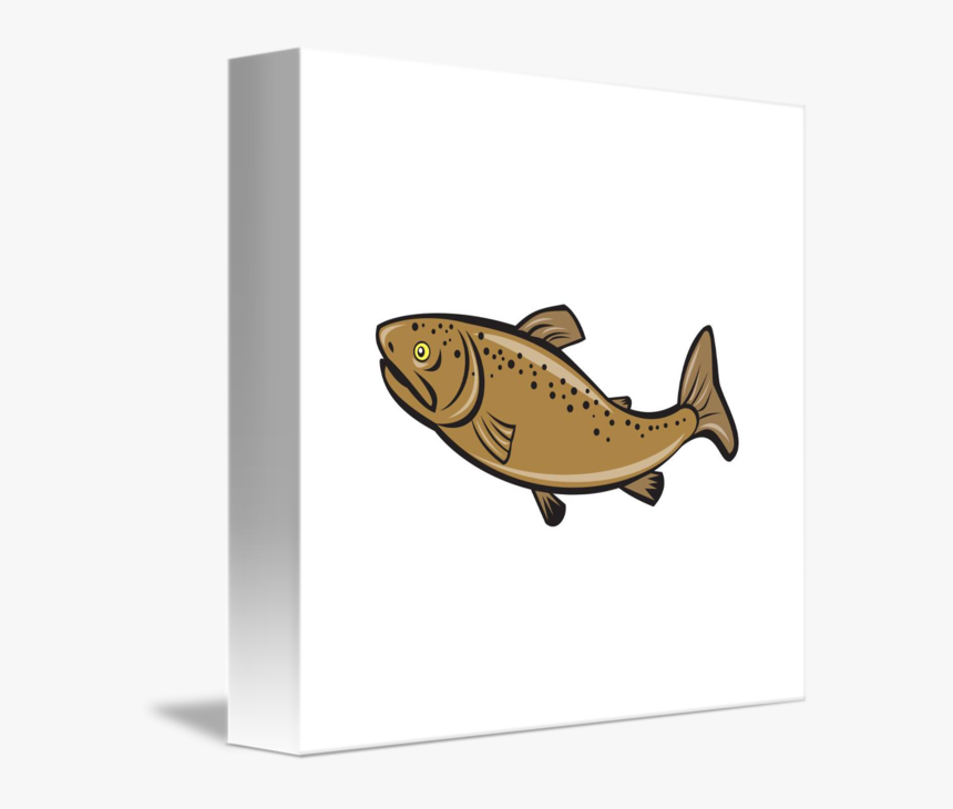 Clip Art Brown Fish Side By - Brown Trout Cartoon, HD Png Download, Free Download