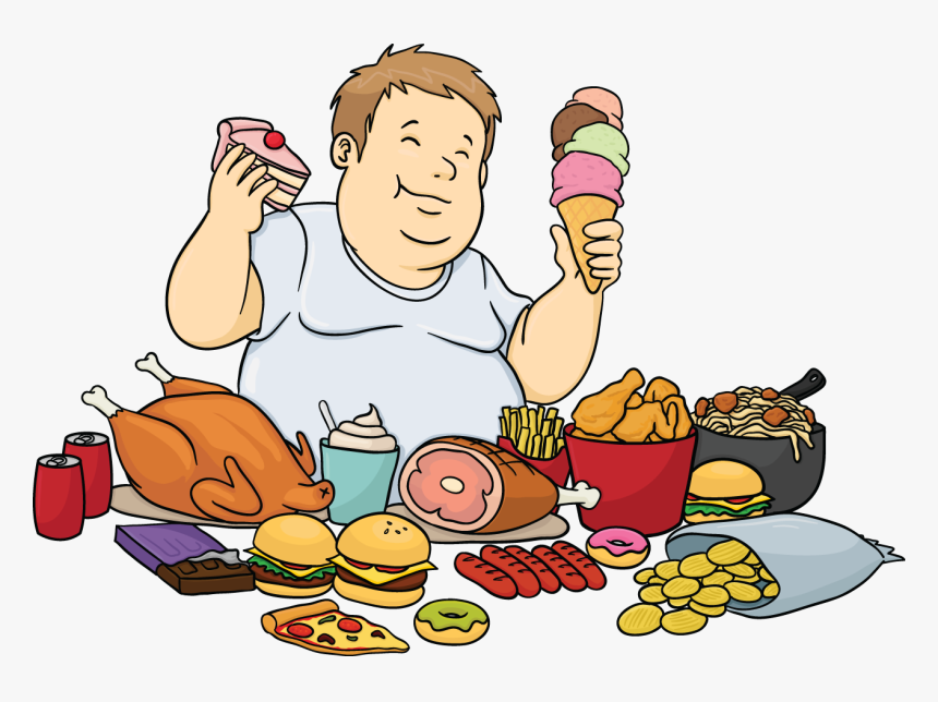 Eating Food Png Transparent Eating Food Images - Eating Too Much Clipart, Png Download, Free Download