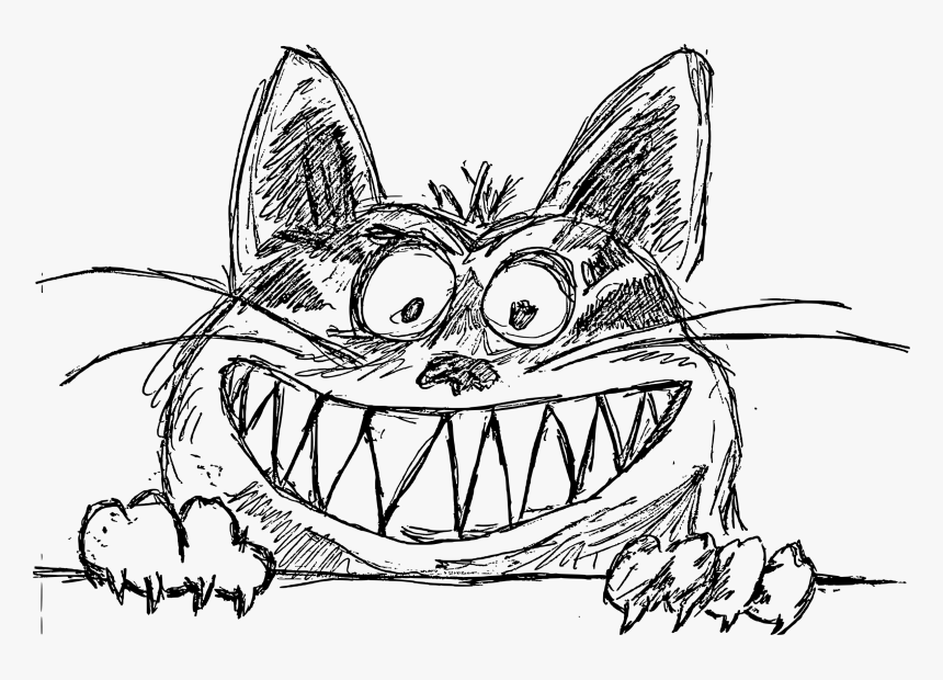 Crazy Cool Cat Clip Arts - Crazy Cat Drawing, HD Png Download, Free Download