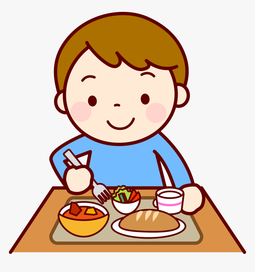 Food Eating Lunch Child Clip Art - Eating Lunch Clipart, HD Png Download -  kindpng