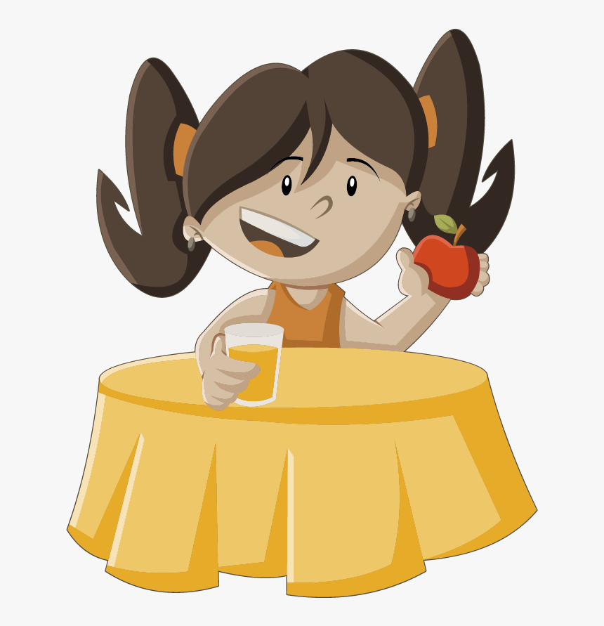 Breakfast Eating Cartoon Illustration - Eating, HD Png Download, Free Download