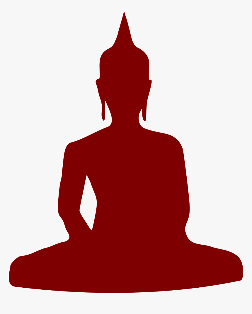 Meditating Buddha Silhouette Png, Transparent Png, Free Download