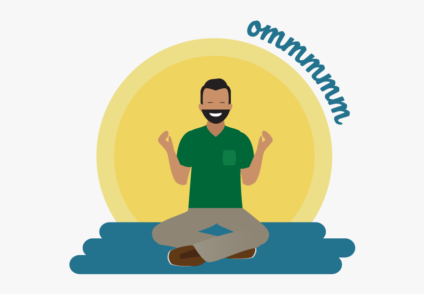 Image Of A Person Meditating, Making The Sound, Ommmmm - Sitting, HD Png Download, Free Download