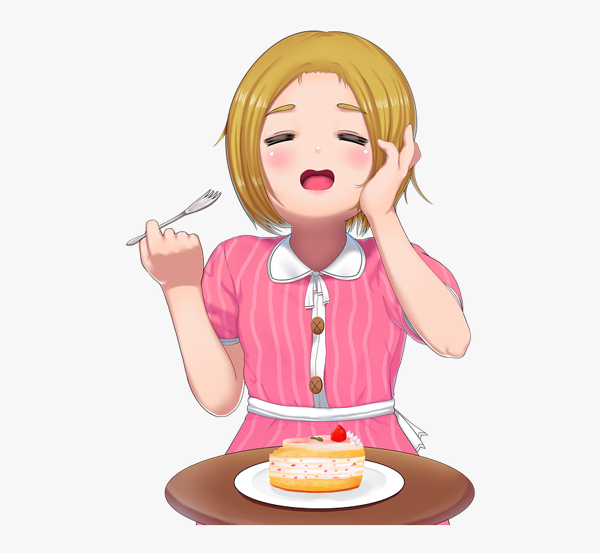 Moe, Cute, Anime - Anime Eat Food Png, Transparent Png, Free Download