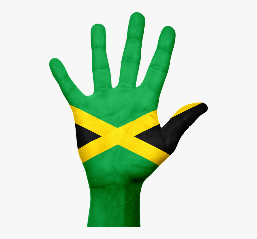 Jamaica, Flag, Hand, National, Fingers, Patriotic - Pakistan Flag On Hand, HD Png Download, Free Download