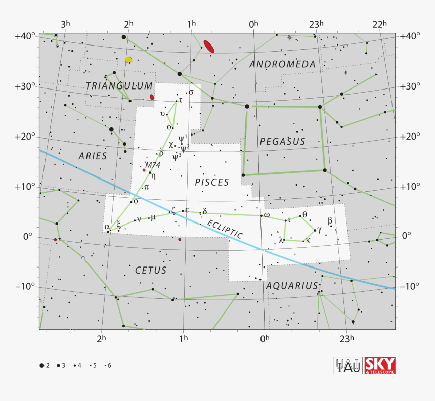 Pisces Constellation In Star Chart, HD Png Download, Free Download