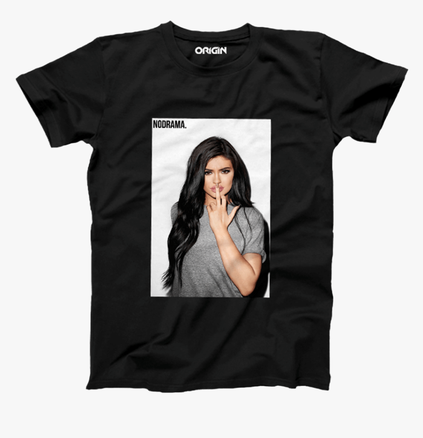 Kylie Printed Black T-shirt - Black Printed T Shirt, HD Png Download, Free Download