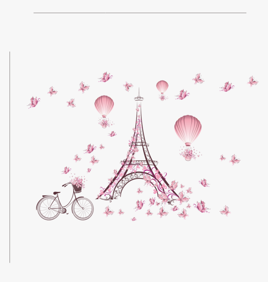 Freetoedit Paris France Torreeiffel - Pink Eiffel Tower Wall Stickers, HD Png Download, Free Download