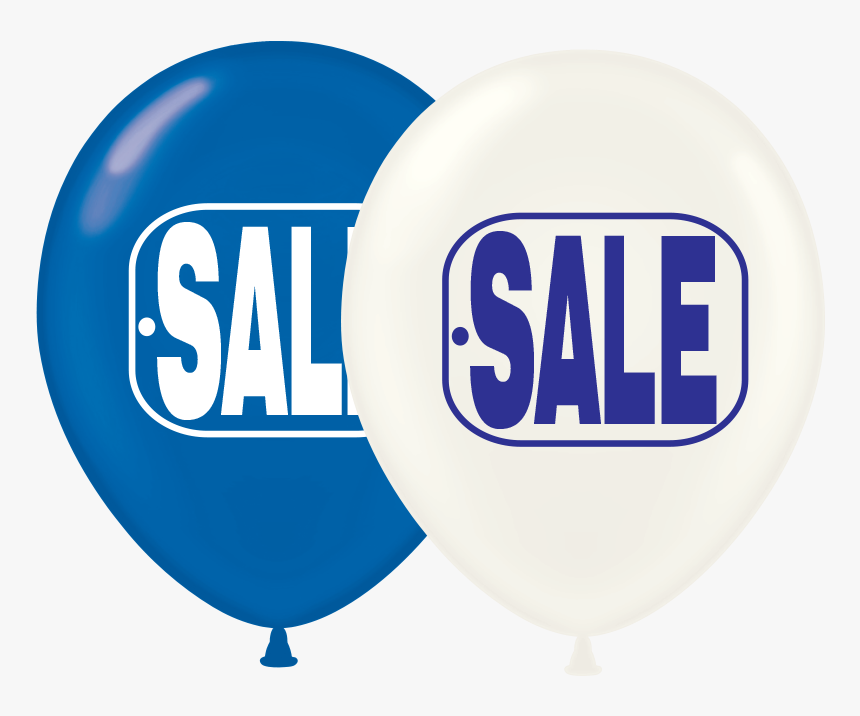 17 Inch Blue & White Sale Balloons - Sale Sale Balloons, HD Png Download, Free Download