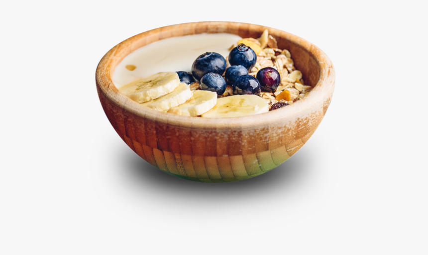 55795 - Granola Yoghurt Banana Blueberries, HD Png Download, Free Download