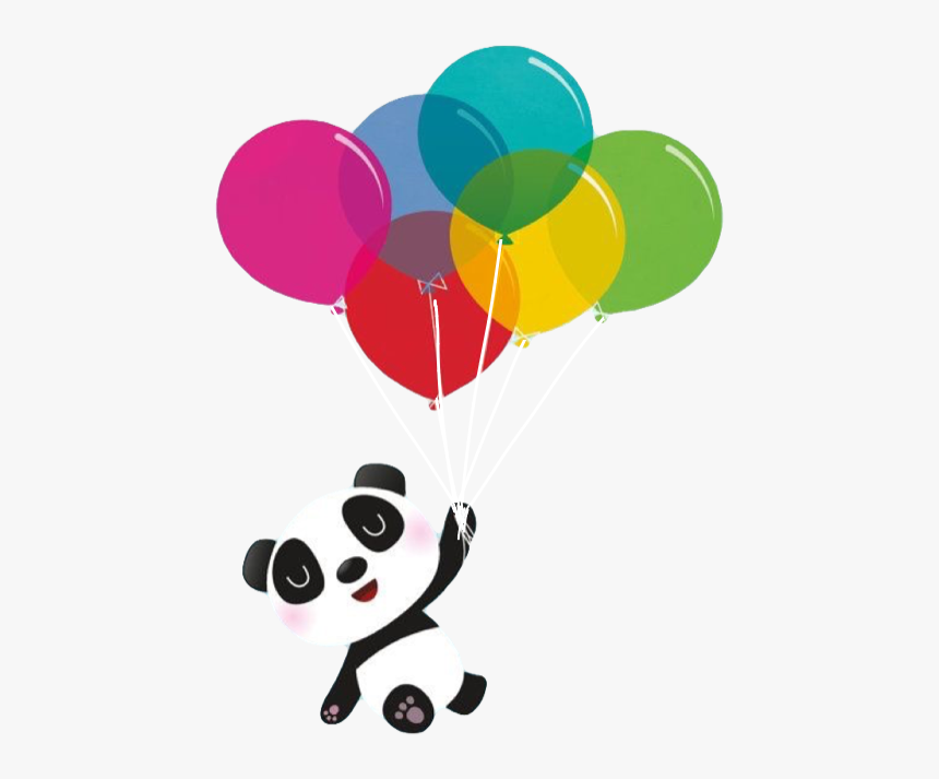 #panda #balloon #balloons #colors #smile #cute #flyingpanda - Pandas Bebes Fondo De Pantalla, HD Png Download, Free Download