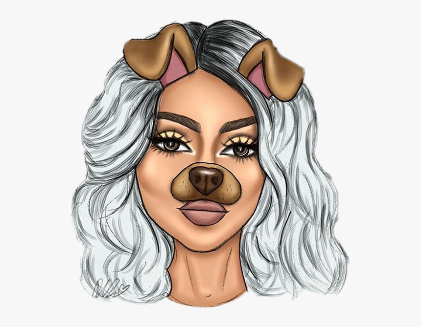 Kylie Jenner - - Girl With Snapchat Filter Drawing, HD Png Download, Free Download