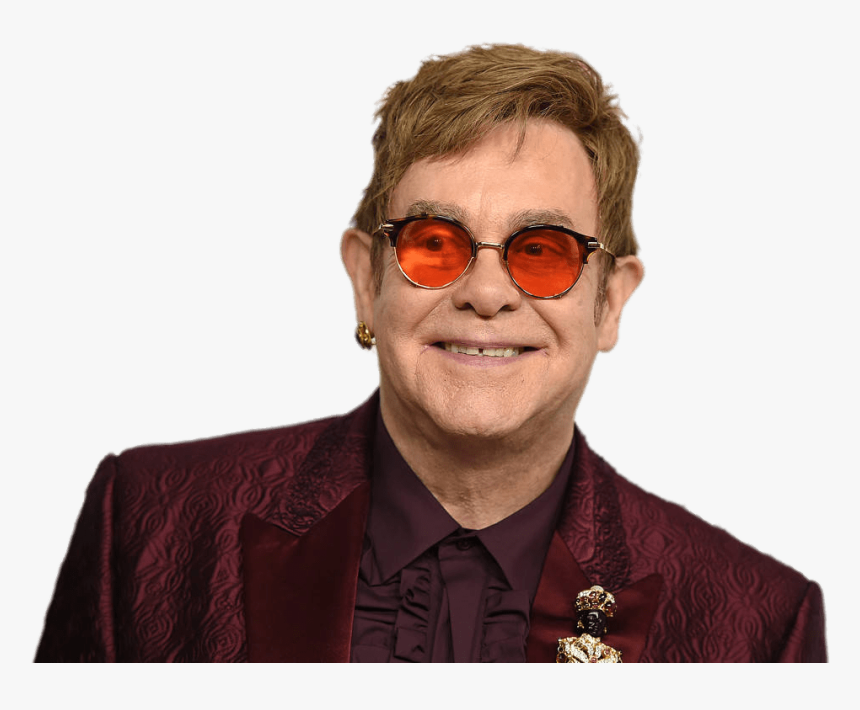 Elton John Wearing Orange Glasses Clip Arts - Elton John Orange Glasses, HD Png Download, Free Download