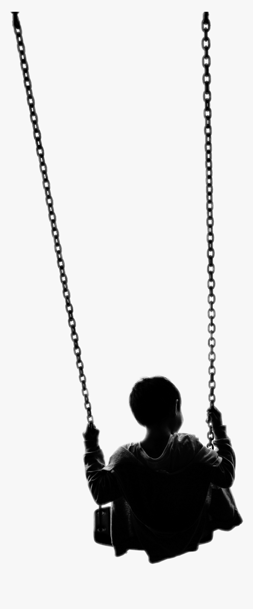 #swing #child #boy #black #chain #chains - Chain Png For Picsart Black, Transparent Png, Free Download
