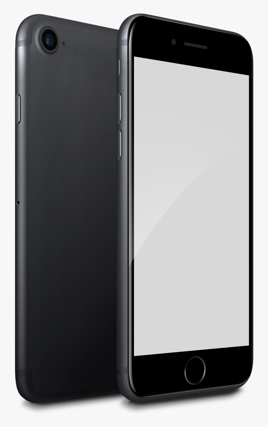 Iphone 7 Black Mock-up - Png Iphone 7 Mockup, Transparent Png, Free Download