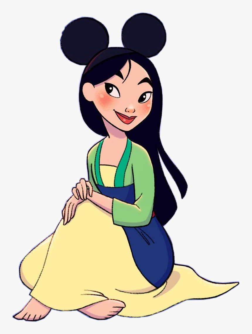 #mulan #disney #cute #cartoon #drawing #❤️ Xxx#freetoedit - Disney Princess With Mickey Ears Art, HD Png Download, Free Download