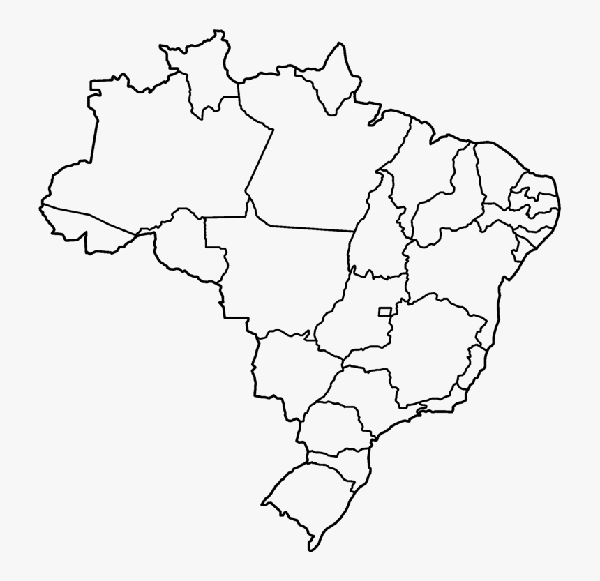 Brazil Political Blank Map, HD Png Download, Free Download