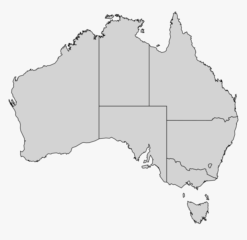 Australian States Map 17 Excellent Outline File Australia - Svg Australia Map Vector, HD Png Download, Free Download