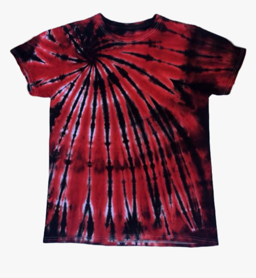 Red And Black Tie Dye Tshirt - Tie Dye Red Shirt Transparent, HD Png Download, Free Download