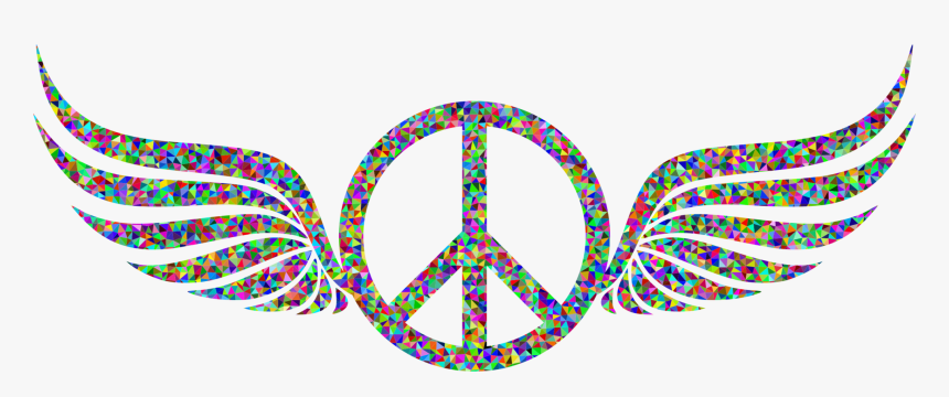 Symbol,peace,peace Symbols - Peace Sign With Wings, HD Png Download, Free Download