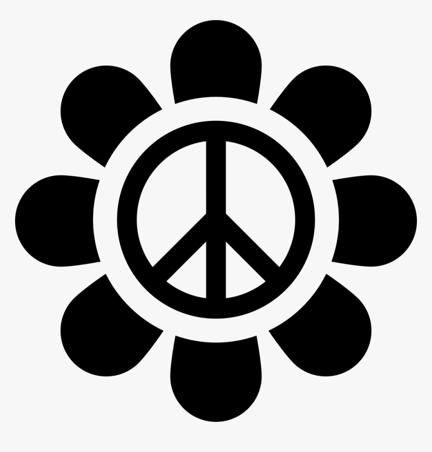 Flower With Peace Sign - Transparent Peace Sign Clipart, HD Png