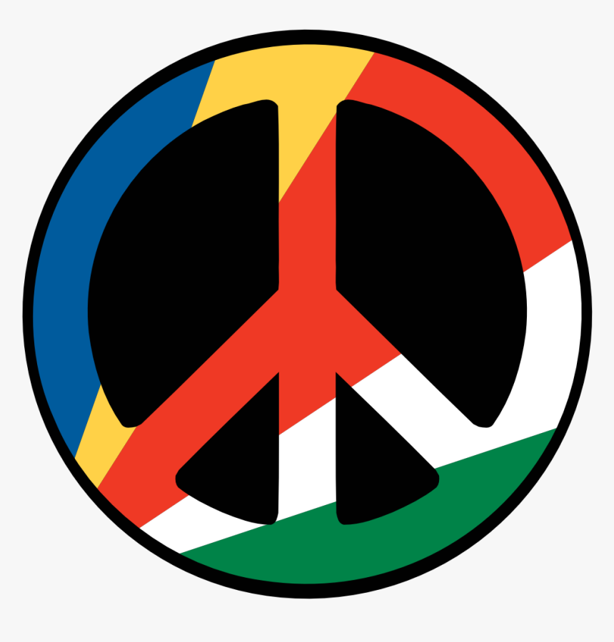 Seychelles Peace Symbol Flag Cnd Logo Nik Bear Brown - Circle, HD Png Download, Free Download