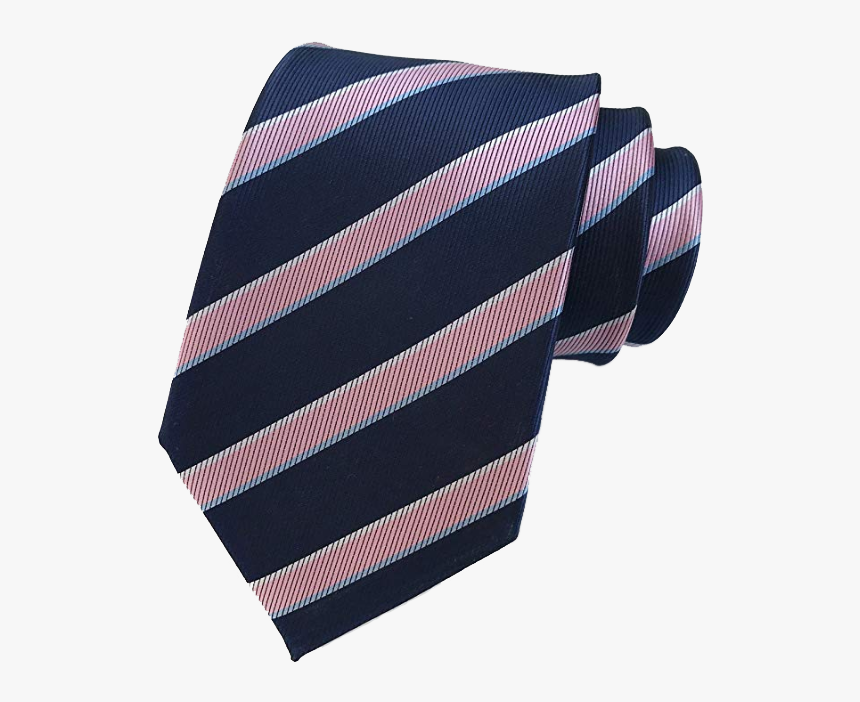 Striped Navy-pink Tie By Elfeves - Pattern, HD Png Download, Free Download