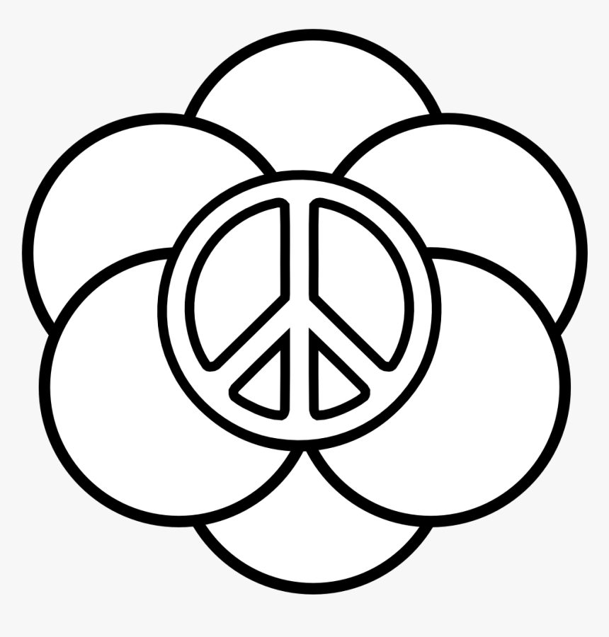 Peace Sign Coloring Pages - Easy Peace Sign Drawings, HD Png Download, Free Download