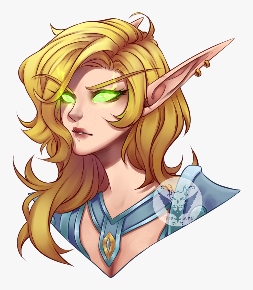 Clip Art Elf Drawing - Wow Blood Elf Drawing, HD Png Download, Free Download