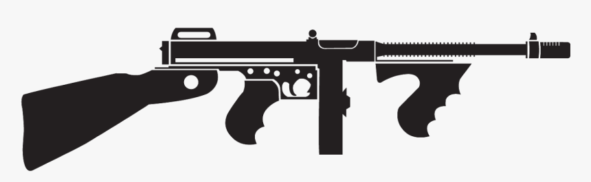 Illustrator Practice Work - Icollector Thompson Submachine Gun, HD Png Download, Free Download