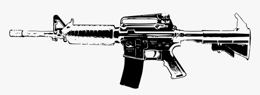 Rifle, Automatic Gun, Weapon, Arms, Silhouette, Gun - Gun Rifle Vector, HD Png Download, Free Download