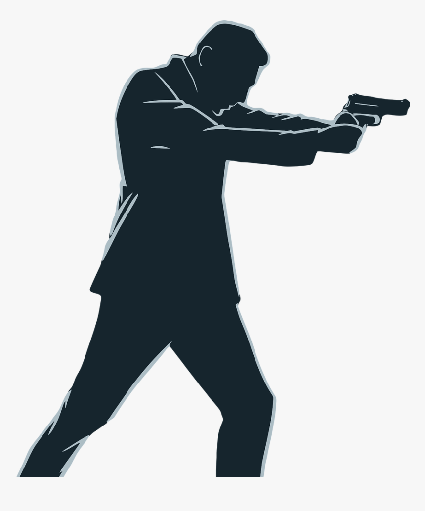 Image Vector Graphics Clip Art Portable Network Graphics - Man With Gun Silhouette Png, Transparent Png, Free Download