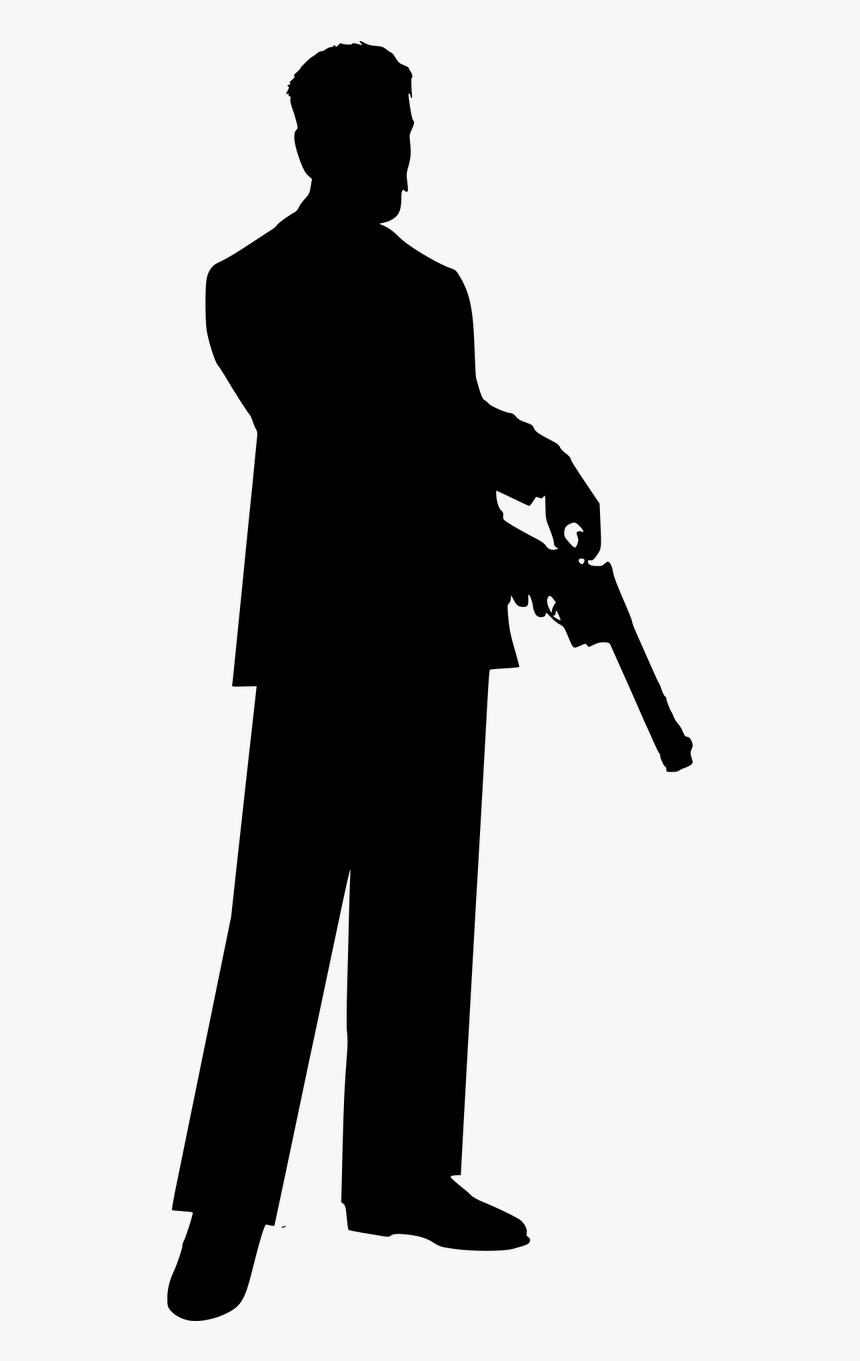 Silhouette Gun Weapon - Man With Gun Silhouette, HD Png Download, Free Download