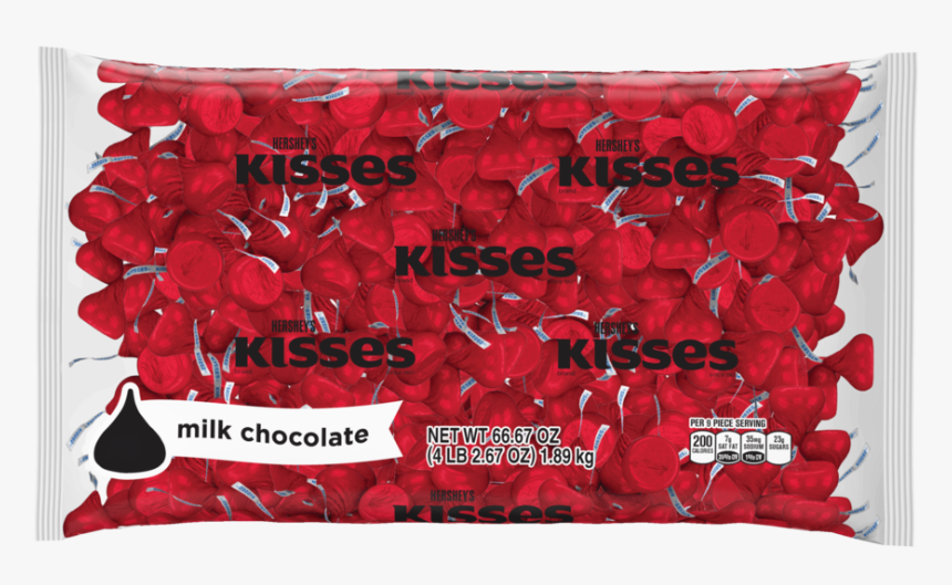 Hershey"s Kisses Milk Chocolates, Red Foils, - Hershey Kisses Orange Foil, HD Png Download, Free Download