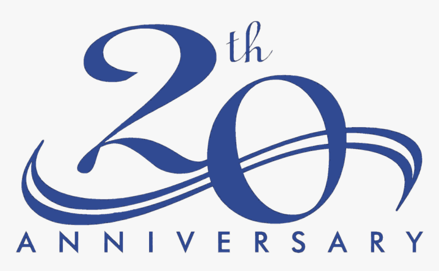 20th Anniversary Blue Elegant - 20 Year Anniversary Company, HD Png Download, Free Download