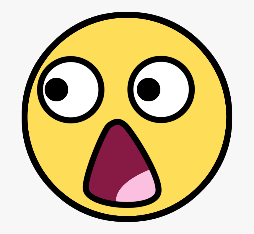 Omg Face Png Jpg Library - Shocked Cartoon Face, Transparent Png, Free Download