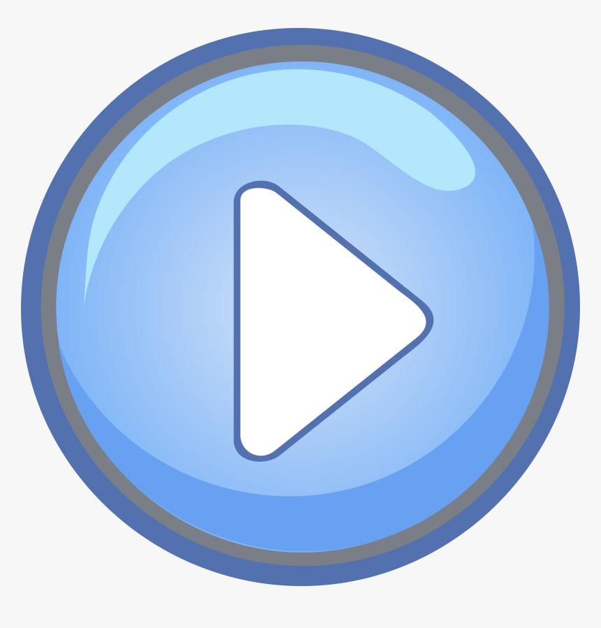 This Free Icons Png Design Of Blue Play Button Pressed - Botones Play Sin Fondo, Transparent Png, Free Download