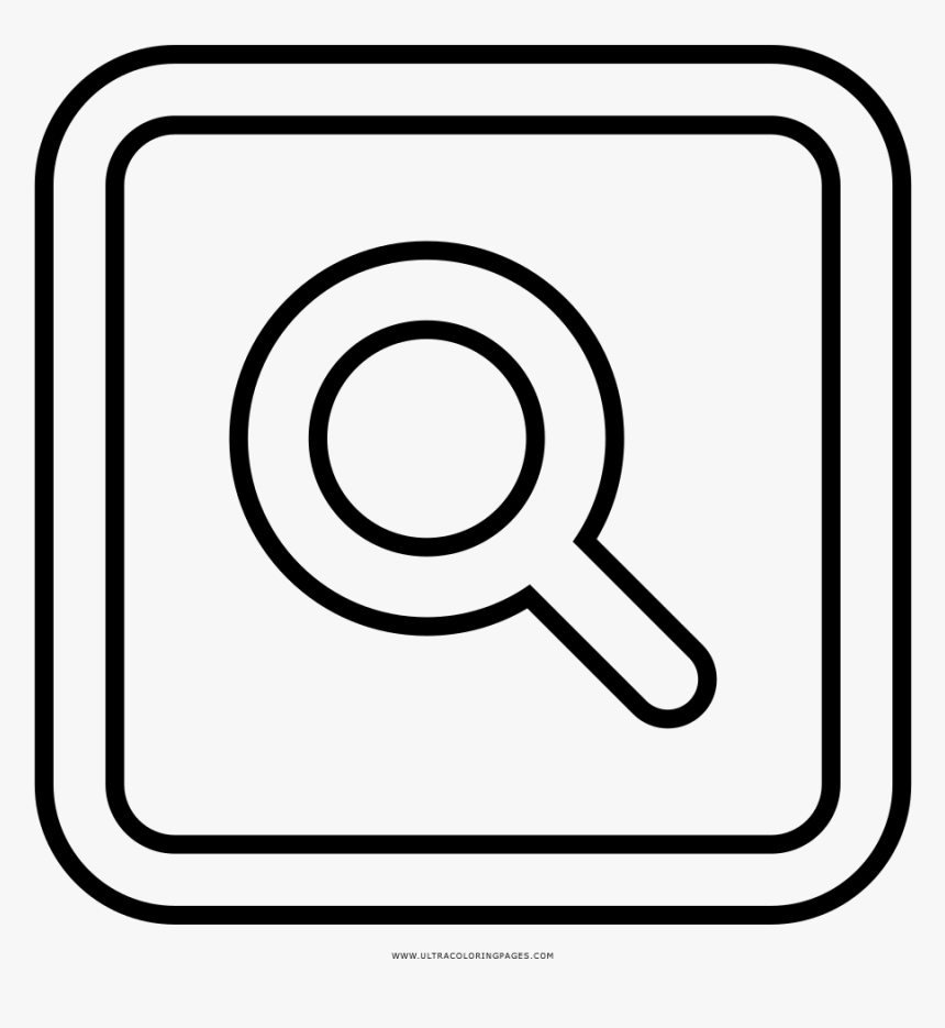 Search Button Coloring Page - Instagram Search Button, HD Png Download, Free Download